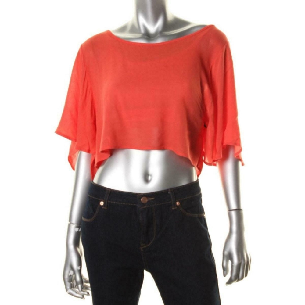 Stoosh M flutter sleeve flowy crop top - Picture 3 of 9